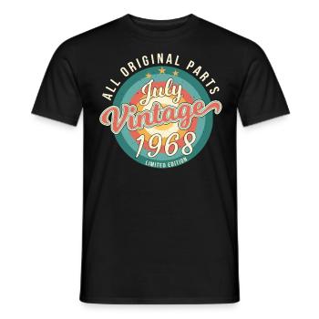 1968 Juli Alles Original - Männer T-Shirt - Schwarz - Vorne - AI Model Male 178 light (178cm)