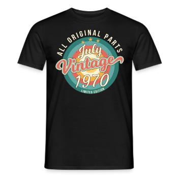 1970 Juillet Alles Original - T-shirt homme - noir - Devant - AI Model Male 178 light (178cm)