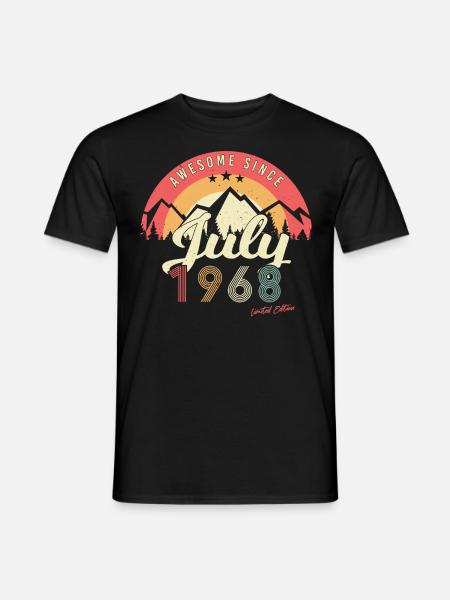 Retro Im Juli 1968 - Männer T-Shirt - Schwarz
