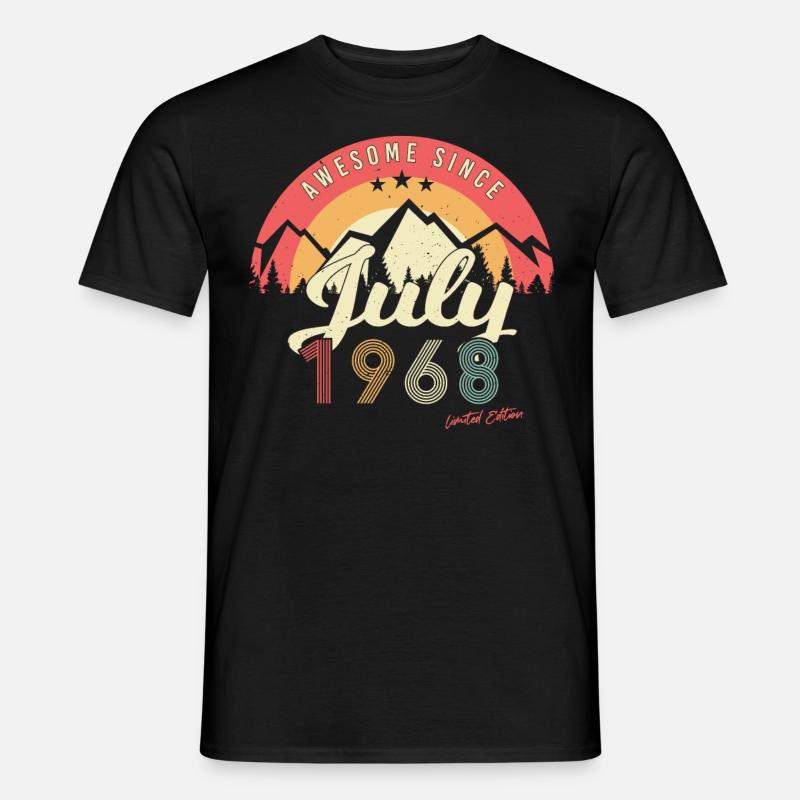 Retro Im Juli 1968 - Männer T-Shirt - Schwarz