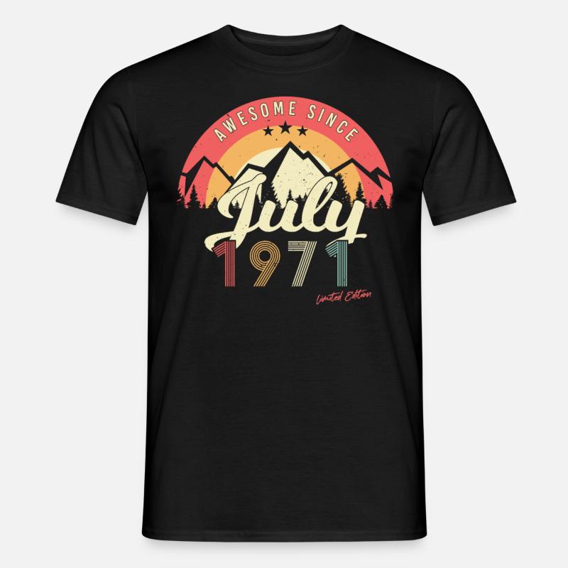 Retro Im Juli 1971 - Männer T-Shirt - Schwarz