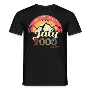 Geburtsmonat Juli 2000 - Männer T-Shirt - Schwarz - Vorne - AI Model Male 178 light (178cm)
