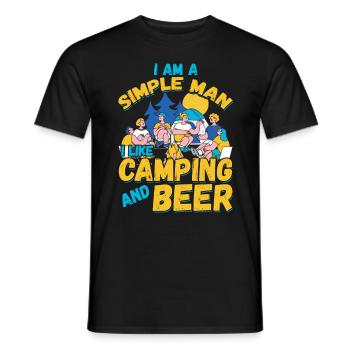 Ich Bin Ein Einfacher Mann Ich Mag Camping Bier - Männer T-Shirt - Schwarz - Vorne - AI Model Male 178 light (178cm)