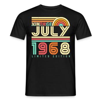 1968 Im Juli Vintage - Männer T-Shirt - Schwarz - Vorne - AI Model Male 178 light (178cm)