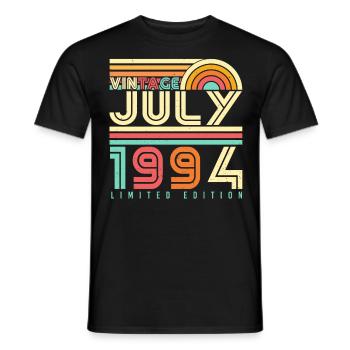 Geburtsjahr 1994 Im Juli - Männer T-Shirt - Schwarz - Vorne - AI Model Male 178 light (178cm)
