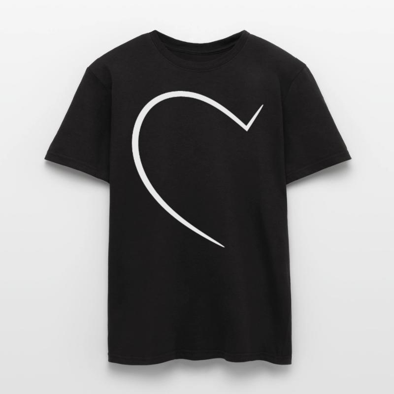 Halbes Weisses Herz Männer T-Shirt