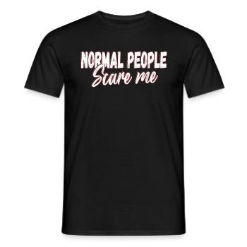 normale Menschen machen mir Angst - Männer T-Shirt - Schwarz - Vorne - AI Model Male 178 light (178cm)