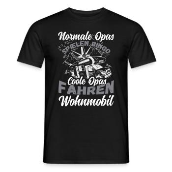 Opas Spielen Bingo Coole Opas Fahren Wohnmobil - Männer T-Shirt - Schwarz - Vorne - AI Model Male 178 light (178cm)