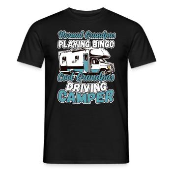 Grandpas Play Bingo Cool Grandpas Driving Motorhome - Men's T-Shirt - black - Front - AI Model Male 178 light (178cm)