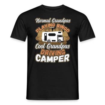 Grandpas Play Bingo Cool Grandpas Driving Motorhome - Men's T-Shirt - black - Front - AI Model Male 178 light (178cm)