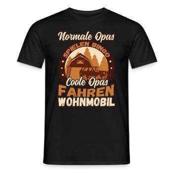 Opas Spielen Bingo Coole Opas Fahren Wohnmobil - Männer T-Shirt - Schwarz - Vorne - AI Model Male 178 light (178cm)