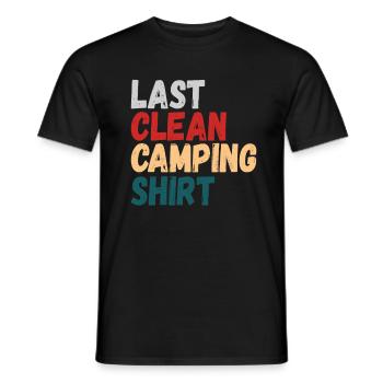 Dernier Camping Propre Chemise Camping Camping-Car Nature - T-shirt homme - noir - Devant - AI Model Male 178 light (178cm)