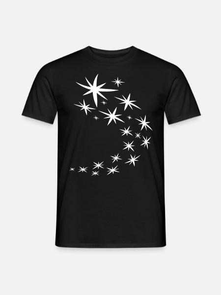 Starry Sky White Design - Men's T-Shirt - black