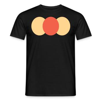 Three circles - Men's T-Shirt - black - Front - AI Model Male 178 light (178cm)