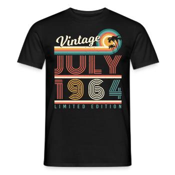 July 1964 Limited Edition - Men's T-Shirt - black - Front - AI Model Male 178 light (178cm)