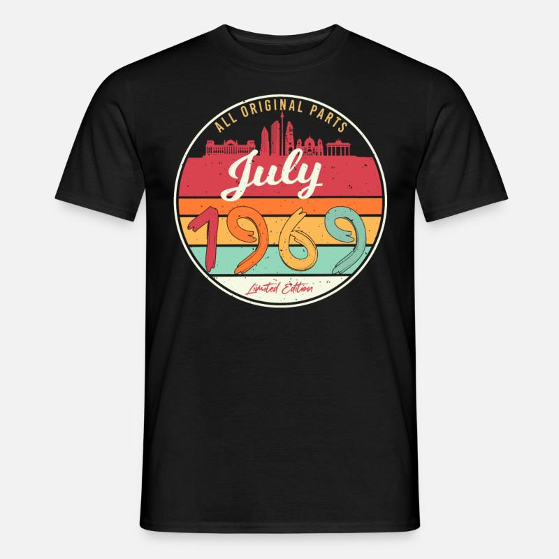 1969 Juli Retro - Männer T-Shirt - Schwarz