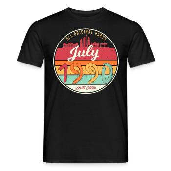 Geboren Im Juli 1990 - Männer T-Shirt - Schwarz - Vorne - AI Model Male 178 light (178cm)