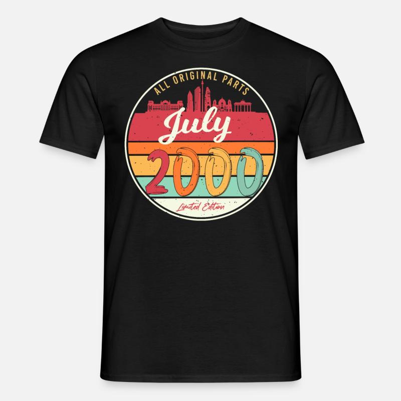 Mois de naissance Juillet 2000 - T-shirt homme - noir