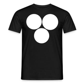 Three circles White - Men's T-Shirt - black - Front - AI Model Male 178 light (178cm)