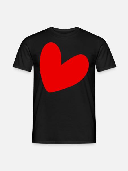 Cool Red Heart - Men's T-Shirt - black