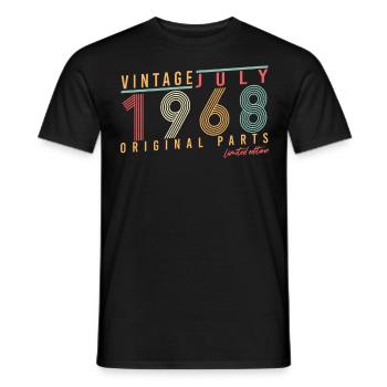 1968 Juli Limitierte Edition - Männer T-Shirt - Schwarz - Vorne - AI Model Male 178 light (178cm)