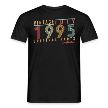 Baujahr 1995 Im Juli - Männer T-Shirt - Schwarz - Vorne - AI Model Male 178 light (178cm)