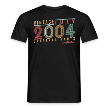 De l’âge en juillet 2004 - T-shirt homme - noir - Devant - AI Model Male 178 light (178cm)