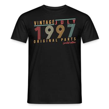 Mois de naissance Juillet 1997 - T-shirt homme - noir - Devant - AI Model Male 178 light (178cm)