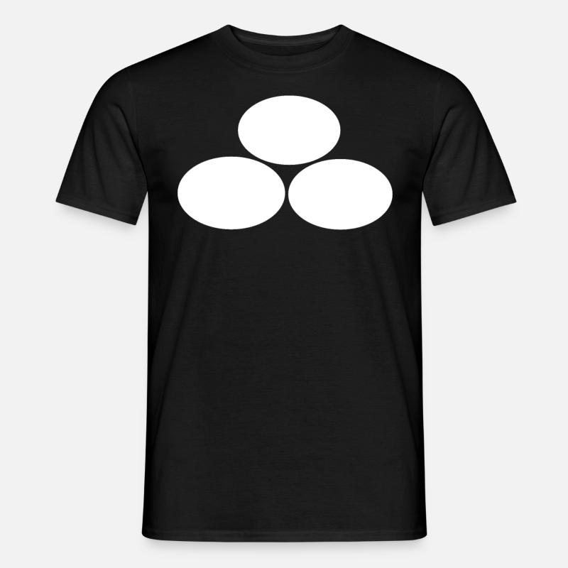 Drei Weisse Ovale - Männer T-Shirt - Schwarz