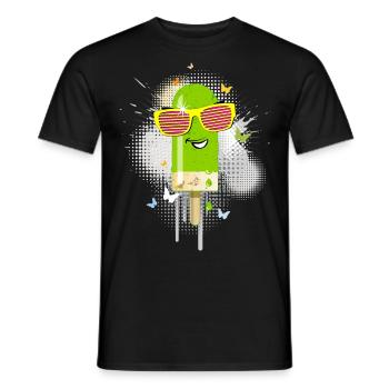 Popsicles Summer heat cool sunglasses delicious - Men's T-Shirt - black - Front - AI Model Male 178 light (178cm)