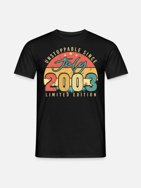 Né en juillet 2003 - T-shirt homme - noir