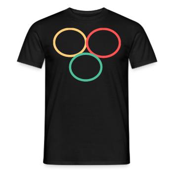 Three Circles Simple Design - Men's T-Shirt - black - Front - AI Model Male 178 light (178cm)