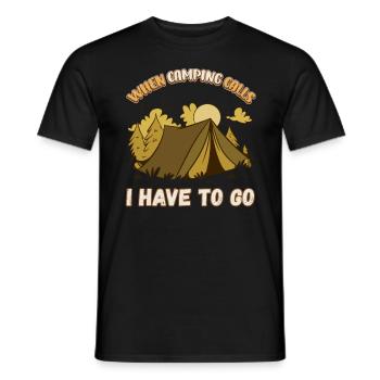 Quand le camping appelle, je dois y aller - Camping Nature - T-shirt homme - noir - Devant - AI Model Male 178 light (178cm)