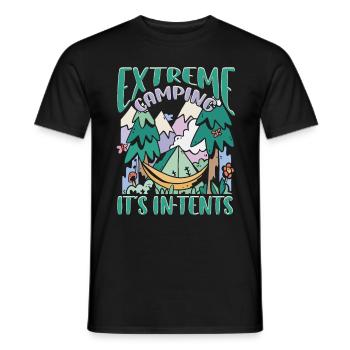 Extrem Camping est dans des tentes - Camping Camping Nature - T-shirt homme - noir - Devant - AI Model Male 178 light (178cm)