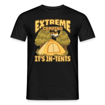Extrem Camping est dans des tentes - Camping Camping Nature - T-shirt homme - noir - Devant - AI Model Male 178 light (178cm)