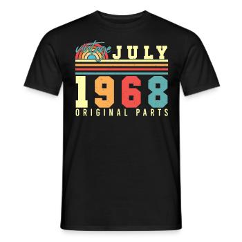 1968 Juli Retro - Männer T-Shirt - Schwarz - Vorne - AI Model Male 178 light (178cm)