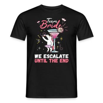 Team Bride JGA Bachelor Party Polter Girls - Men's T-Shirt - black - Front - AI Model Male 178 light (178cm)