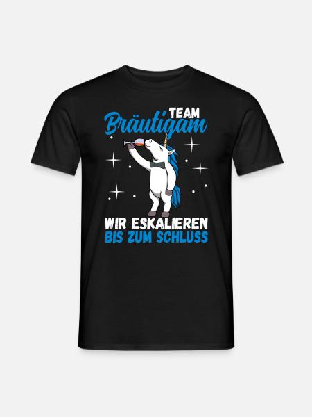 Team Bräutigam JGA Junggesellenabschied Polter - Männer T-Shirt - Schwarz