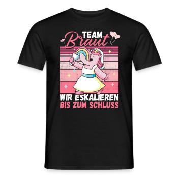Team Bride JGA Bachelor Party Polter Girls - Men's T-Shirt - black - Front - AI Model Male 178 light (178cm)