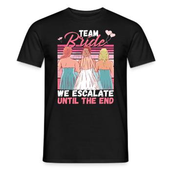 Team Bride JGA Bachelor Party Polter Girls - Men's T-Shirt - black - Front - AI Model Male 178 light (178cm)
