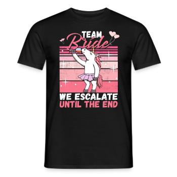 Team Bride JGA Bachelor Party Polter Girls - Men's T-Shirt - black - Front - AI Model Male 178 light (178cm)