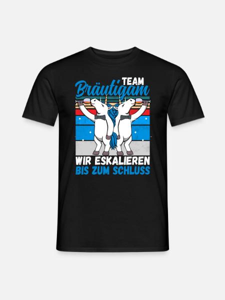 Team Bräutigam JGA Junggesellenabschied Polter - Männer T-Shirt - Schwarz