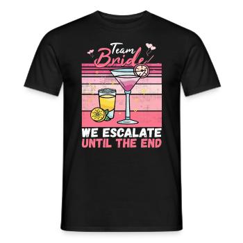 Team Bride JGA Bachelor Party Polter Girls - Men's T-Shirt - black - Front - AI Model Male 178 light (178cm)