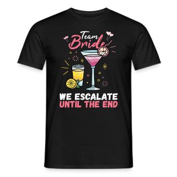 Team Bride JGA Bachelor Party Polter Girls - Men's T-Shirt - black - Front - AI Model Male 178 light (178cm)