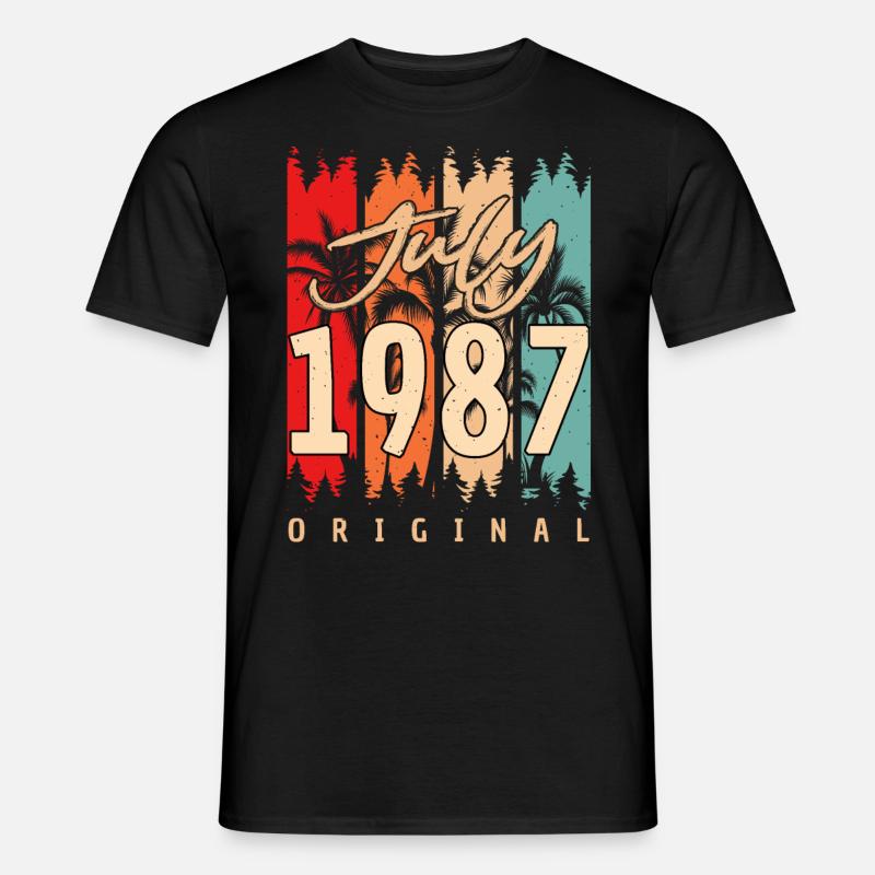 Juli 1987 Geschenkidee - Männer T-Shirt - Schwarz