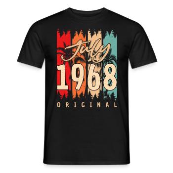 Vintage 1968 Im Juli - Männer T-Shirt - Schwarz - Vorne - AI Model Male 178 light (178cm)