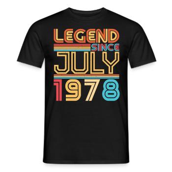 Geboren Im Juli 1978 - Männer T-Shirt - Schwarz - Vorne - AI Model Male 178 light (178cm)