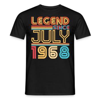 Juli 1968 Vintage - Männer T-Shirt - Schwarz - Vorne - AI Model Male 178 light (178cm)