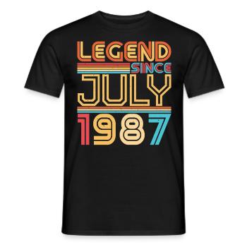 Juli 1987 Geschenkidee - Männer T-Shirt - Schwarz - Vorne - AI Model Male 178 light (178cm)