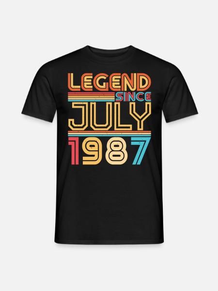 Juli 1987 Geschenkidee - Männer T-Shirt - Schwarz